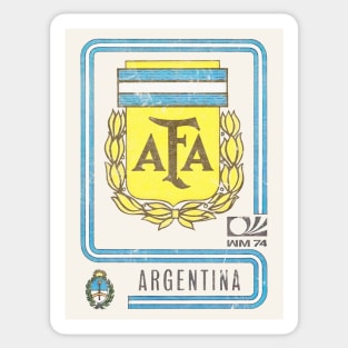 Argentina / 70s Vintage Faded-Style Soccer Design Sticker